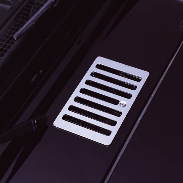 Rugged Ridge - Rugged Ridge 11117.04 Hood Vent Cover 1998-2006 Jeep Wrangler/Unlimited Stainless