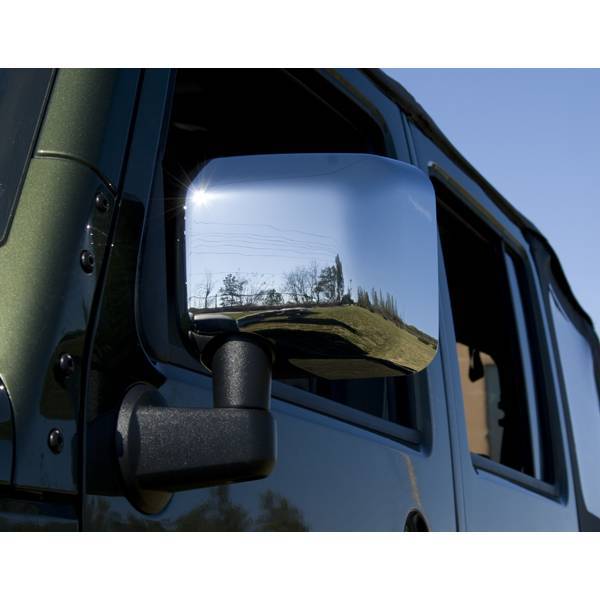 Rugged Ridge - Rugged Ridge 13311.01 Mirror Covers Chrome Jeep Wrangler JK 2007-2012 Pair