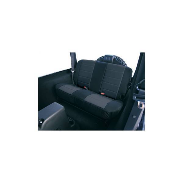 Rugged Ridge - Rugged Ridge 13281.01 Seat Cover Fabric Rear Black 1997-2002 Wrangler