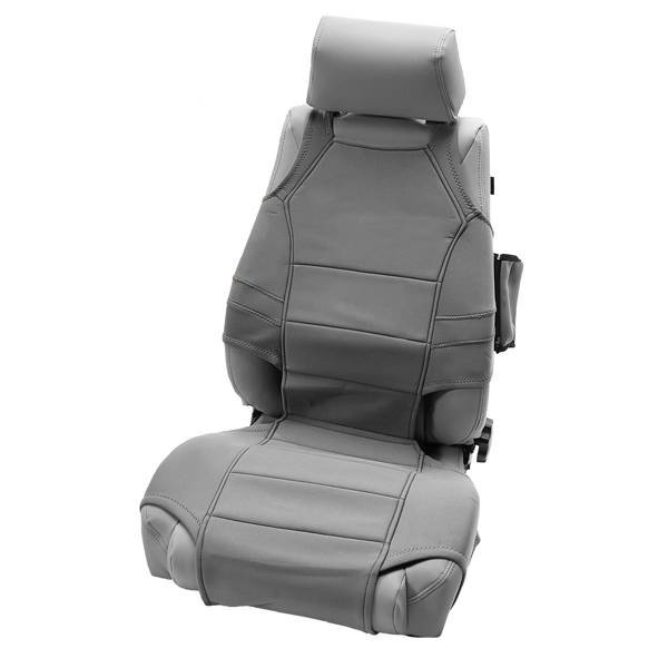 Rugged Ridge - Rugged Ridge 13235.22 Seat Vest Pair Neoprene Jeep Wrangler JK 2007-2016 Gray