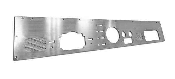 Rugged Ridge - Rugged Ridge 11144.12 Replacement Dash Panel With Gauge And Speaker Holes Pre-Cut Stainless Steel Jeep CJ 1976-1986