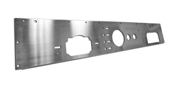 Rugged Ridge - Rugged Ridge 11144.11 Replacement Dash Panel With Gauge Holes Pre-Cut Stainless Steel Jeep CJ 1976-1986