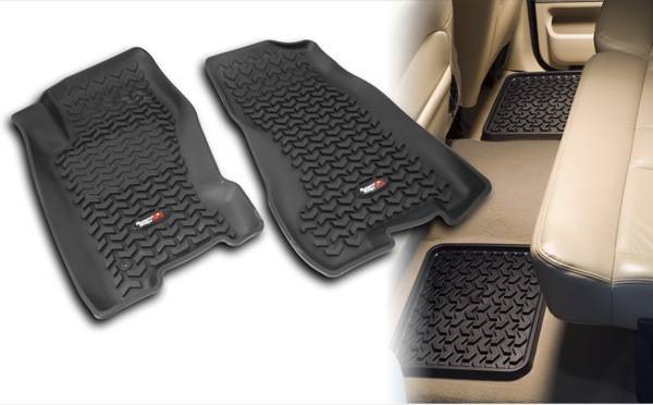 Rugged Ridge - Rugged Ridge 12987.22 All Terrain Floor Liner Kit Four Piece Black Jeep Grand Cherokee WJ 1999-2004 Includes First And Second Row Liners