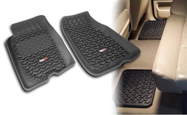 Rugged Ridge - Rugged Ridge 12987.21 All Terrain Floor Liner Kit Four Piece Black Jeep Grand Cherokee Jeep ZJ 1993-1998 Includes First And Second Row Liners
