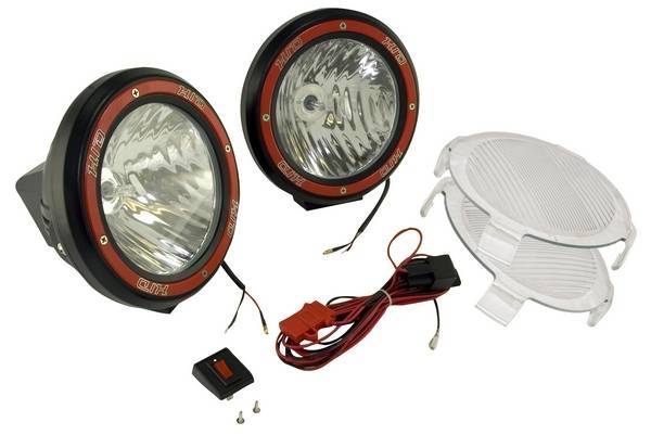 Rugged Ridge - Rugged Ridge 15205.54 Hid Off Road Fog Light Kit Pair Of Lights with Wiring Harness 5-In Round Black Composite Housing