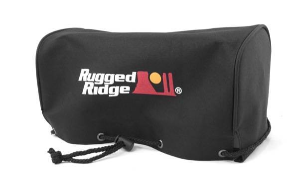 Rugged Ridge - Rugged Ridge 15102.03 Winch Cover UTV Black Fits 2000 2500 3000 3500 4500 ATV Winch