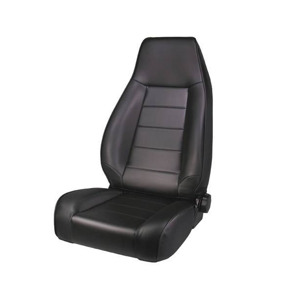Rugged Ridge - Rugged Ridge 13402.15 Front Seat Factory Replacement With Recliner Black Denim 1976-2002 Jeep CJ & Wrangler