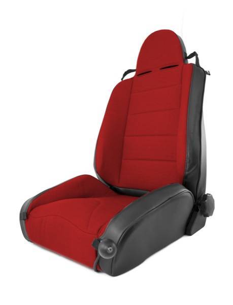 Rugged Ridge - Rugged Ridge 13416.53 Front Seat XHD Off Road Seat Black With Red Insert Jeep Wrangler TJ 1997-2006