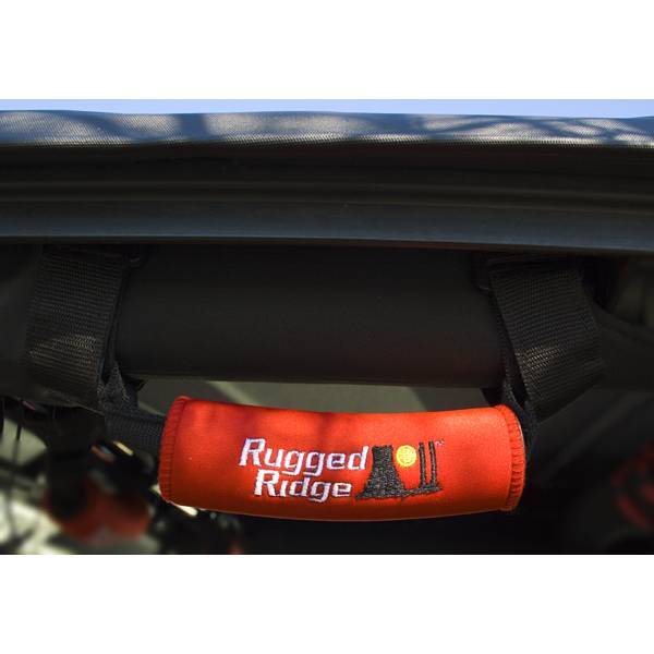 Rugged Ridge - Rugged Ridge 13305.31 Grab Handle Pair Neoprene Rear Cover Red 1955-2010