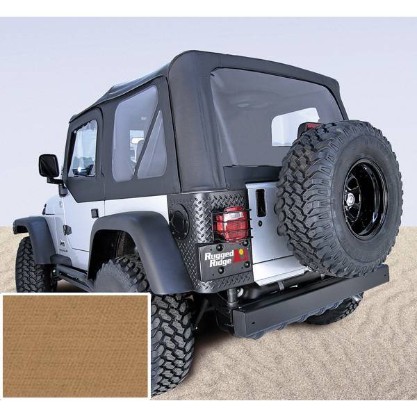 Rugged Ridge - Rugged Ridge 13725.37 XHD Replacement Soft Top No Door Skins 1997-2002 Wrangler Spice 30 Mil Glass