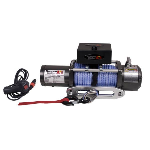 Rugged Ridge - Rugged Ridge 15100.11 Permance 10,500 LB Off Road Winch Prewound With Synthetic Rope