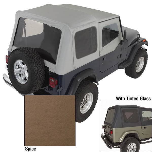 Rugged Ridge - Rugged Ridge 13722.37 XHD Replacement Soft Top with Door Skins Tinted Wndws 1988-1995 Wrangler Spice 30 Mil Glass