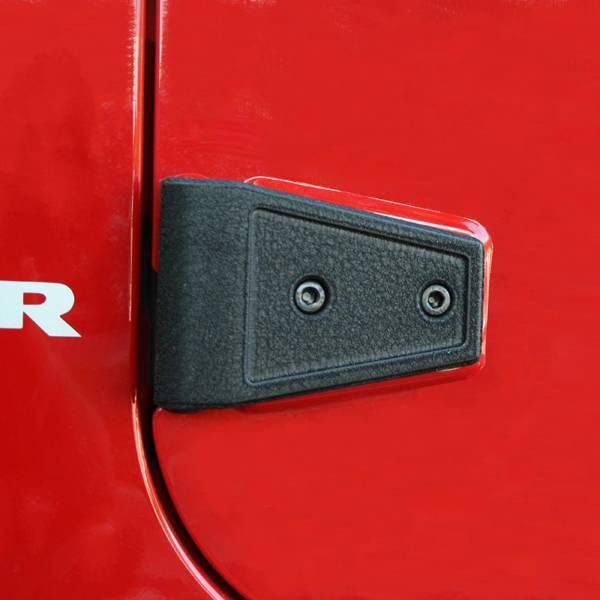 Rugged Ridge - Rugged Ridge 11202.04 Door Hinge Covers Textured Black Jeep Wrangler JK 2007-2012 2-Door
