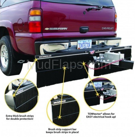 Towtector - Towtector 29618-T3 Extreme Brush System 96" Wide x 18" Height for 2" Receiver