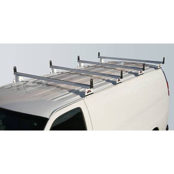 Vantech - Vantech H3078W 4 Bar with A03 Side supports Aluminum White Ford Econoline 1975-1991