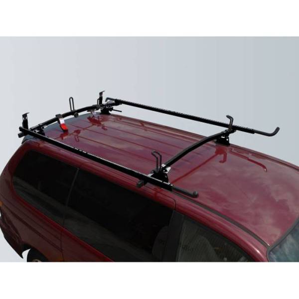 Vantech - Vantech M4002B Universal Rack System 60" Angled Cross Bars and 72" Side Rails Black Steel Drilling Required