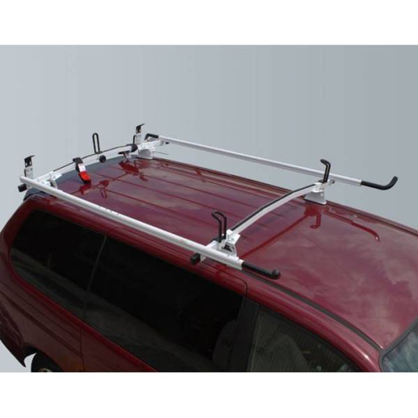 Vantech - Vantech M4002W Universal Rack System 60" Angled Cross Bars and 72" Side Rails White Steel Drilling Required