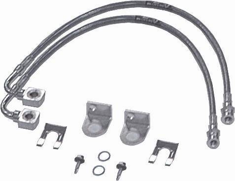 Rubicon Express - Rubicon Express RE1530 Stainless Steel Brake Line Front 24"