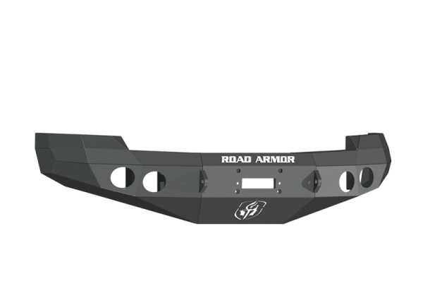 Road Armor - Road Armor 37200B Front Stealth Winch Bumper with Round Light Holes Chevy Silverado 2500HD/3500 2007-2010