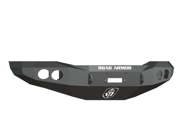 Road Armor - Road Armor 44070B Front Stealth Winch Bumper with Round Light Holes Dodge Ram 1500 2006-2008