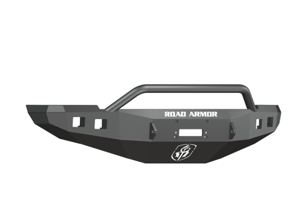 Road Armor - Road Armor 408R4B Front Stealth Winch Bumper with Square Light Holes Pre-Runner Bar Dodge RAM 2500/3500 2010-2018