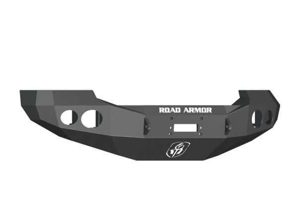 Road Armor - Road Armor 60500B Front Stealth Winch Bumper with Round Light Holes Ford Super Duty 2005-2007