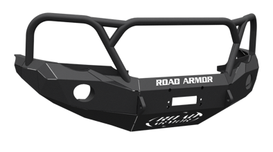 Road Armor - Road Armor 99011B Front Stealth Winch Bumper with Round Light Holes + Aggro Guard Toyota Tacoma 2006-2011