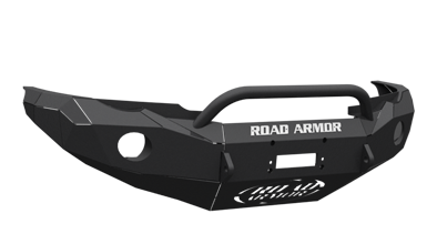 Road Armor - Road Armor 99014B Front Stealth Winch Bumper with Round Light Holes + Pre-Runner Bar Satin Black Toyota Tacoma 2006-2011