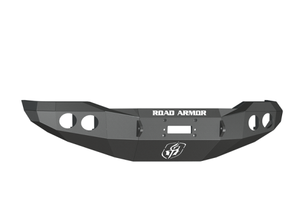 Road Armor - Road Armor 99030B Front Stealth Winch Bumper with Round Light Holes Toyota Tundra 2007-2013