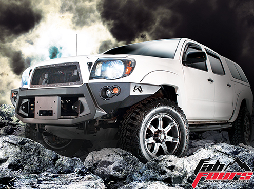 Fab Fours - Fab Fours TT05-B1551-1 Winch Front Bumper Toyota Tacoma 2005-2011