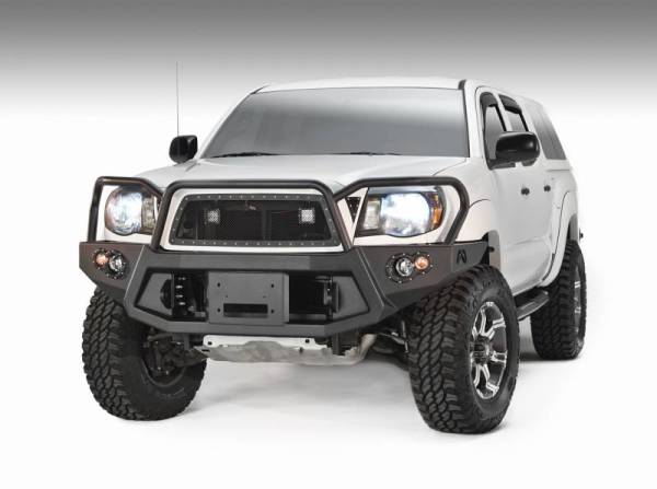 Fab Fours - Fab Fours TT05-B1550-1 Winch Front Bumper with Full Grille Guard Toyota Tacoma 2005-2011