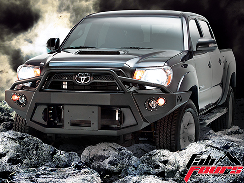 Fab Fours - Fab Fours TT12-B1652-1 Winch Front Bumper with Pre-Runner Toyota Tacoma 2012-2015