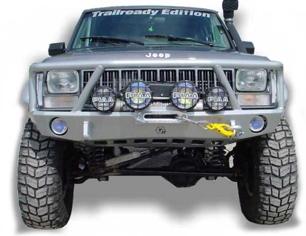 Trail Ready - Trail Ready 5000G Winch Front Bumper with Full Guard Jeep Cherokee XJ 1983-2001