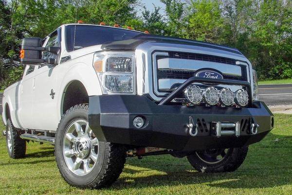 American Built - American Built POF23112 Panther Winch Front Bumper with Push Bar Ford F250/F350 2011-2016