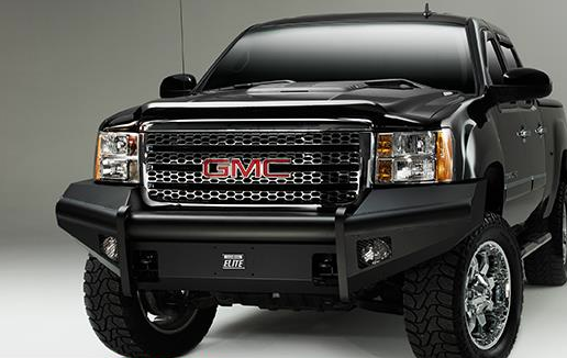 Fab Fours - Fab Fours TT07-R1861-1 Black Steel Elite Smooth Front Bumper No Guard Toyota Tundra 2007-2013