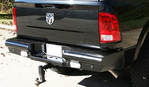 Fab Fours - Fab Fours DR03-T1050-1 Black Steel Rear Bumper Dodge 2500/3500 2003-2009