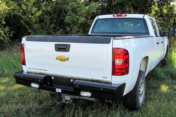 American Built - American Built 3RX23082 Panther Rear Bumper with Lights Chevy Silverado 2500/3500 2011-2014