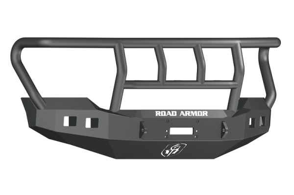 Road Armor - Road Armor 611R2B Front Stealth Winch Bumper with Square Light Holes + Titan II Ford Super Duty 2011-2016