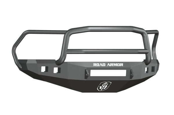 Road Armor - Road Armor 408R5B-NW Front Stealth Non-Winch Bumper with Square Light Holes + Lonestar Guard Dodge RAM 2500/3500 2010-2018