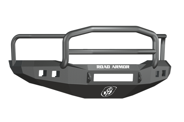 Road Armor - Road Armor 406R5B-NW Front Stealth Non-Winch Bumper with Square Light Holes + Lonestar Guard Dodge RAM 2500/3500 2006-2009
