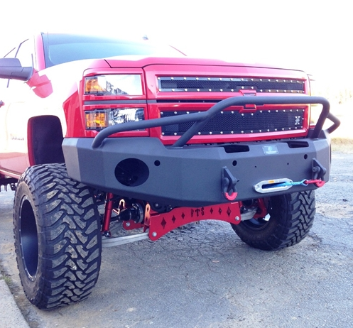 Hammerhead Bumpers - Hammerhead 600-56-0212 Winch Front Bumper with Pre-Runner and Sensor Holes Chevy Silverado 1500 2014-2015