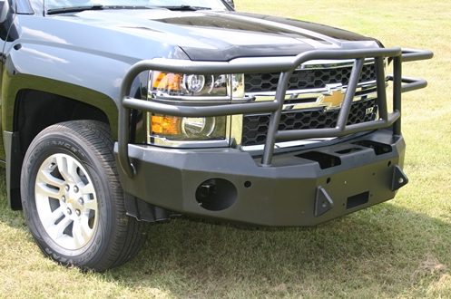 Hammerhead Bumpers - Hammerhead 600-56-0214 Winch Front Bumper with Full Grille and Sensor Holes Guard Chevy Silverado 1500 2014-2015