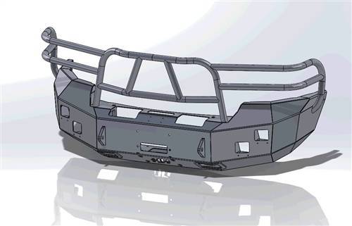 Hammerhead Bumpers - Hammerhead 600-56-0220 Winch Front Bumper with Full Grille Guard and Sensor Holes GMC Sierra 1500 2014-2015