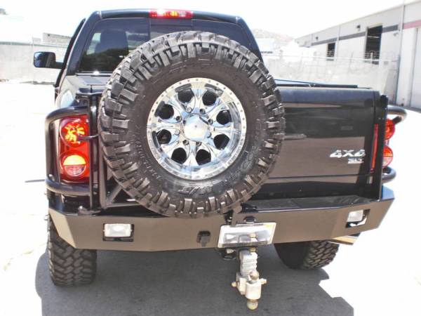 Aluminess - Aluminess 210047 Rear Bumper with Brush Guards & Swing Arms Dodge RAM 2500/3500 2003-2005