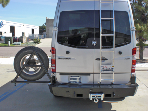 Aluminess - Aluminess 210284.1 Rear Bumper without Guard or Swing Arms Dodge Sprinter 2007-2013