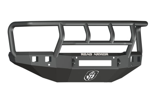 Road Armor - Road Armor 315R2B-NW Front Stealth Non-Winch Bumper with Square Light Holes + Grille Guard Chevy Silverado 2500HD/3500 2015-2019