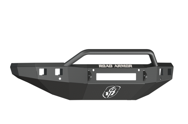 Road Armor - Road Armor 315R4B-NW Front Stealth Non-Winch Bumper with Square Light Holes + Pre-Runner Bar Chevy Silverado 2500HD/3500 2015-2019