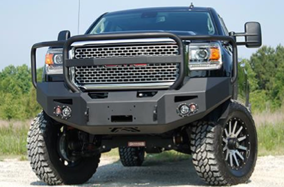 Fab Fours - Fab Fours GM14-C3150-1 Winch Front Bumper with Grille Guard and Sensors GMC 2500HD/3500 2015-2019