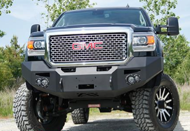 Fab Fours - Fab Fours GM14-C3151-1 Winch Front Bumper with Sensors GMC 2500HD/3500 2015-2019