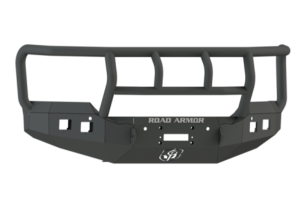Road Armor - Road Armor 215R2B Front Stealth Winch Bumper with Square Light Holes +Titan II Guard GMC Sierra 2500HD/3500 2015-2019